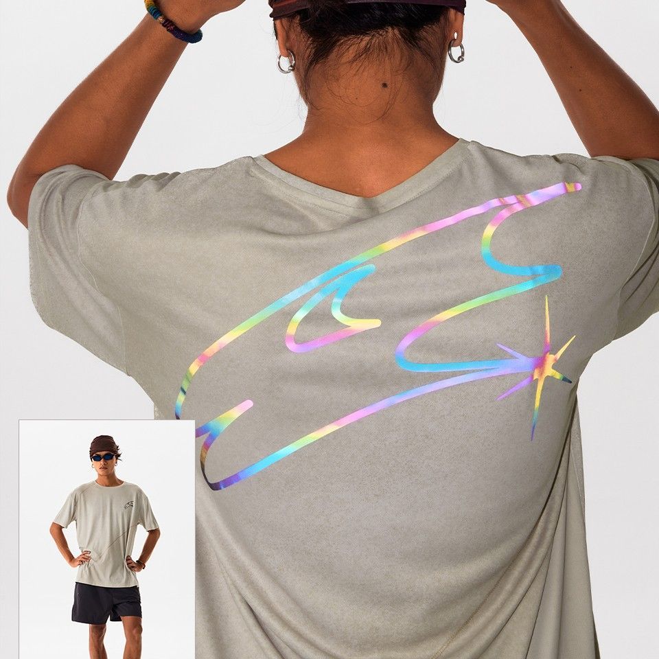 REFLECTIVE 3C BACK LOGO TEE