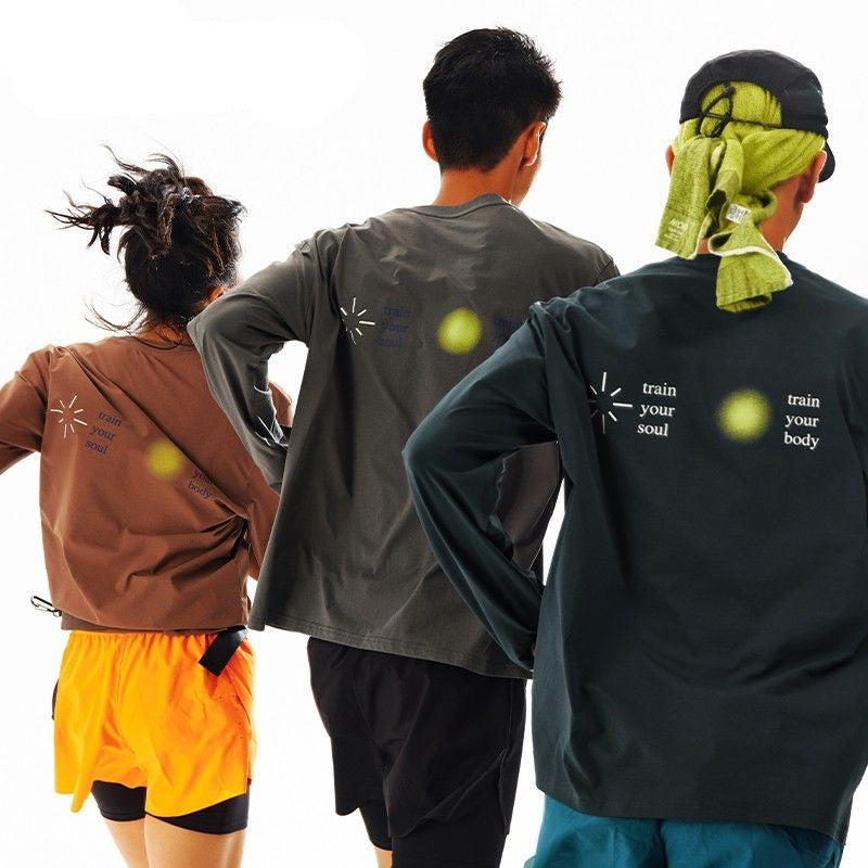 "TRAIN YOUR SOUL/BODY" GRAPHIC LONG SLEEVE TEE